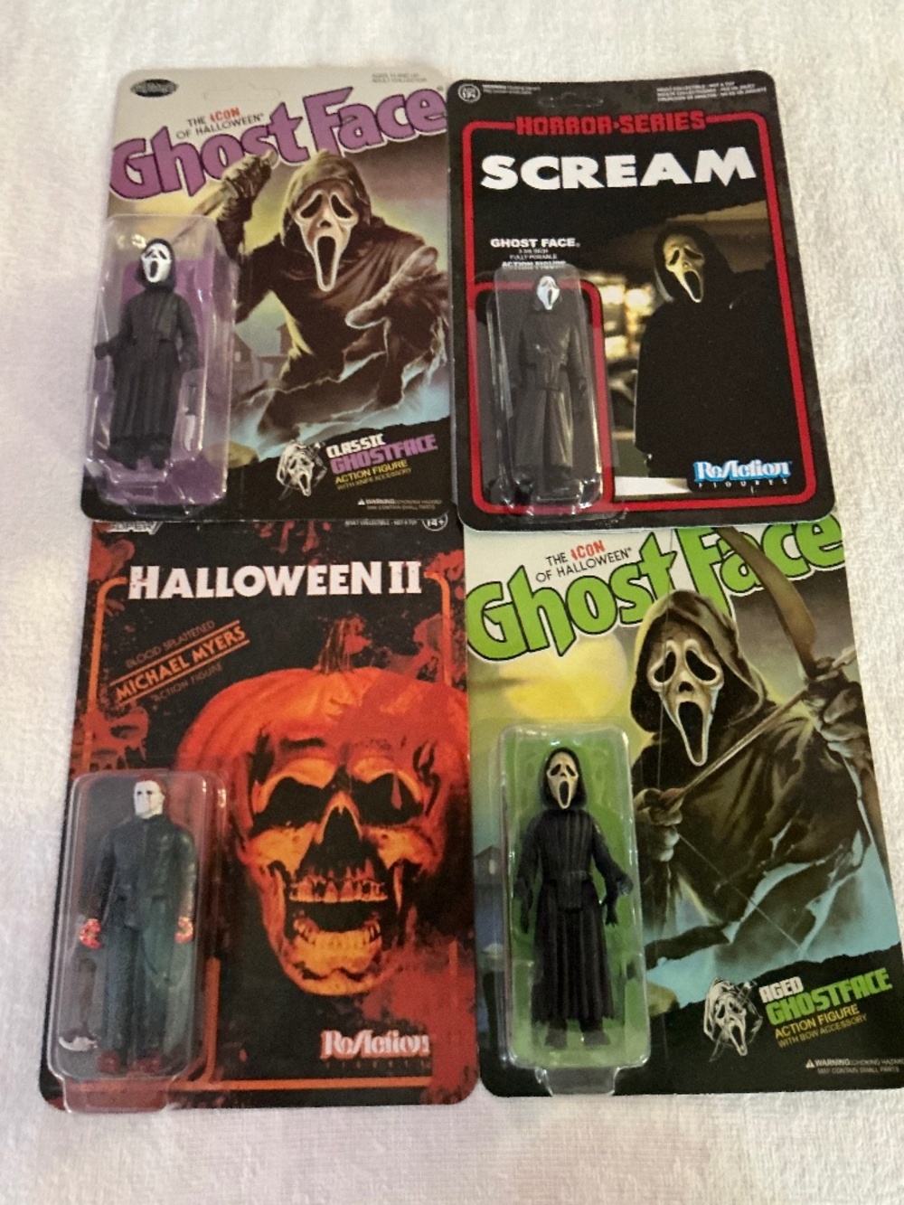 Scream Ghostface Michael Meyers Bloody 3.75” Reaction Figures Unpunched New
